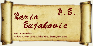 Mario Bujaković vizit kartica